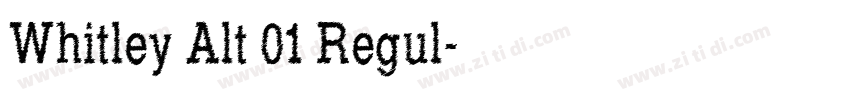 Whitley Alt 01 Regul字体转换